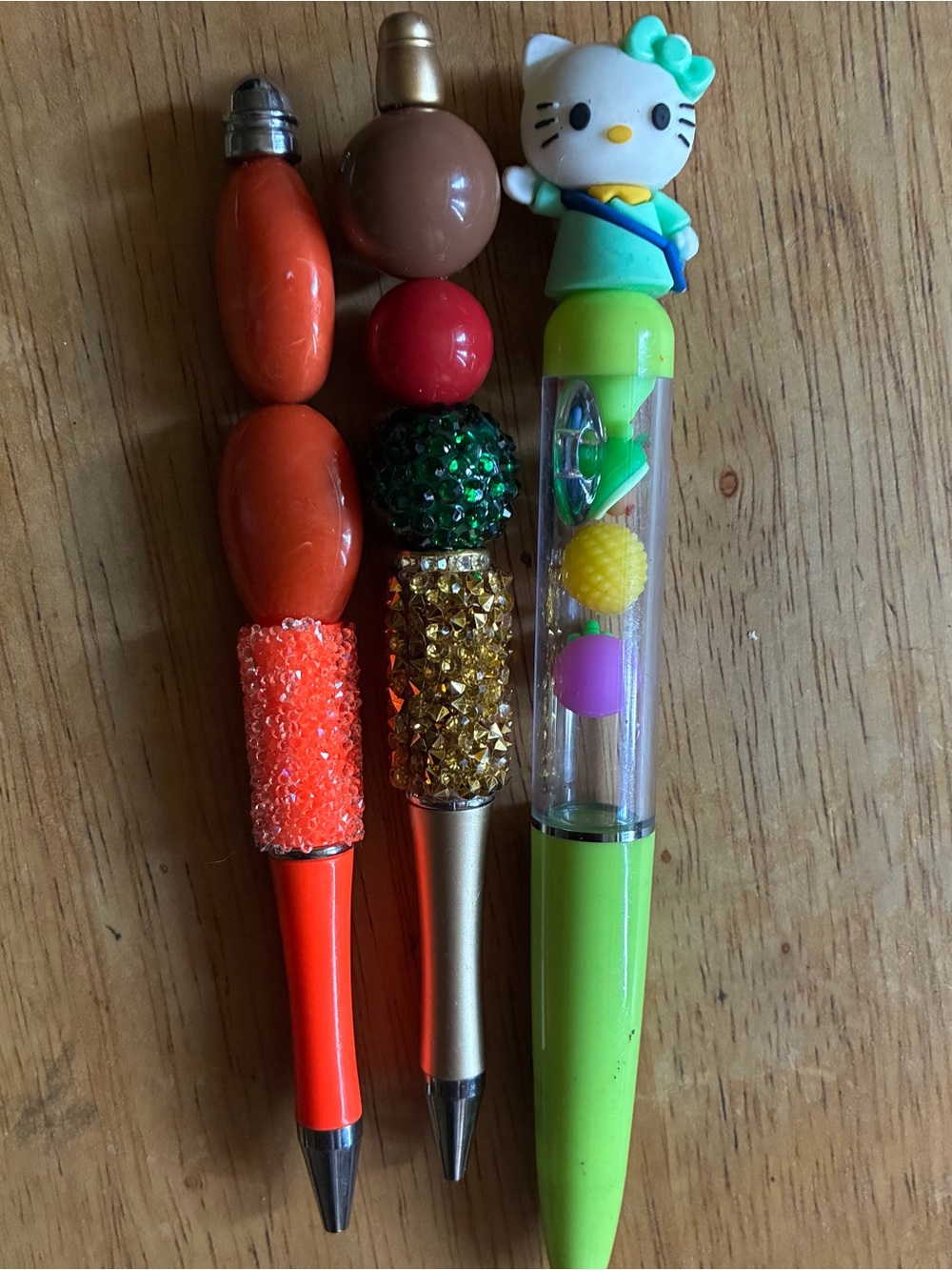 Hello Kitty Lime Green & Multicolor Beaded Kids Character Pen